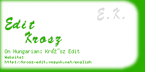 edit krosz business card